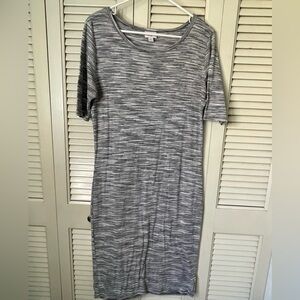 Lularoe Julia Dress Size M. Heathered Grey